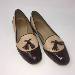 J. Crew size 7 two tone tassel flat business